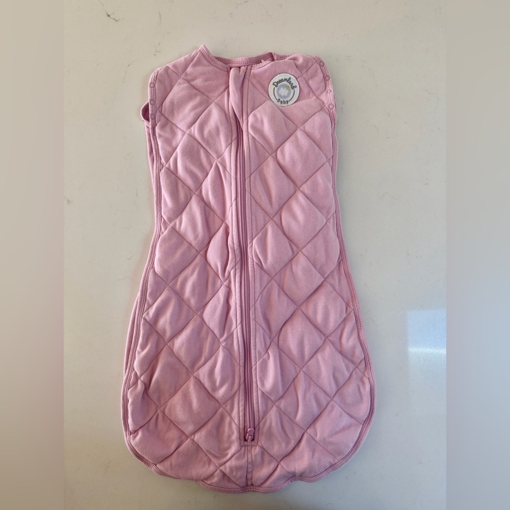 Dreamland Baby Pink Weighted Quilted Baby Sleeping sack/ swaddle 0-6m